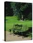 Cast Iron Bench and Fountain-Karl Friedrich Schinkel-Stretched Canvas