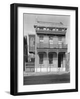 Cast iron grillwork house near Lee Circle on Saint Charles Avenue, New Orleans, Louisiana, 1936-Walker Evans-Framed Photographic Print