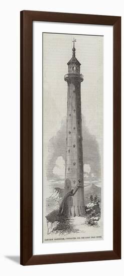 Cast-Iron Lighthouse, Constructed for the Great Isaac Rocks-null-Framed Premium Giclee Print