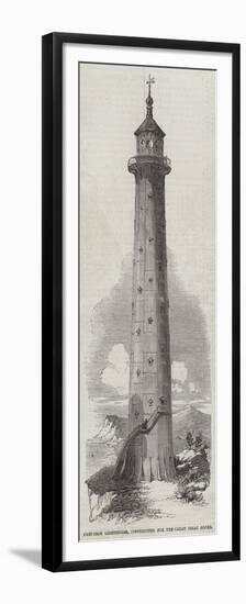 Cast-Iron Lighthouse, Constructed for the Great Isaac Rocks-null-Framed Premium Giclee Print