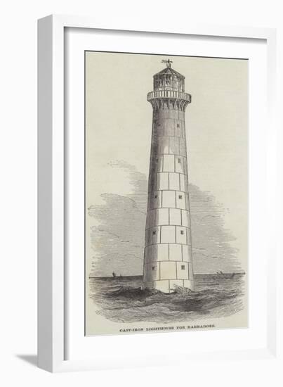 Cast-Iron Lighthouse for Barbadoes-null-Framed Giclee Print