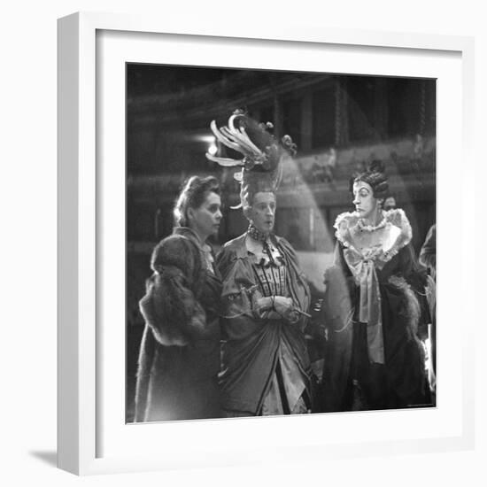 Cast Members Frederick Ashton and Robert Helpmann During a Dress Rehearsal of Ballet "Cinderella"-William Sumits-Framed Premium Photographic Print