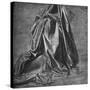'Cast of Drapery for a Figure Kneeling to the Right', c1470 (1945)-Leonardo Da Vinci-Stretched Canvas