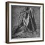 'Cast of Drapery for a Figure Kneeling to the Right', c1470 (1945)-Leonardo Da Vinci-Framed Giclee Print