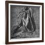 'Cast of Drapery for a Figure Kneeling to the Right', c1470 (1945)-Leonardo Da Vinci-Framed Giclee Print