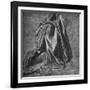 'Cast of Drapery for a Figure Kneeling to the Right', c1470 (1945)-Leonardo Da Vinci-Framed Giclee Print