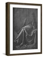 'Cast of Drapery for a Seated Figure', c1475 (1945)-Leonardo Da Vinci-Framed Giclee Print