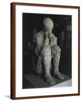 Cast of One of Victims of Eruption of Vesuvius in 79 Ad in Pompeii-null-Framed Giclee Print