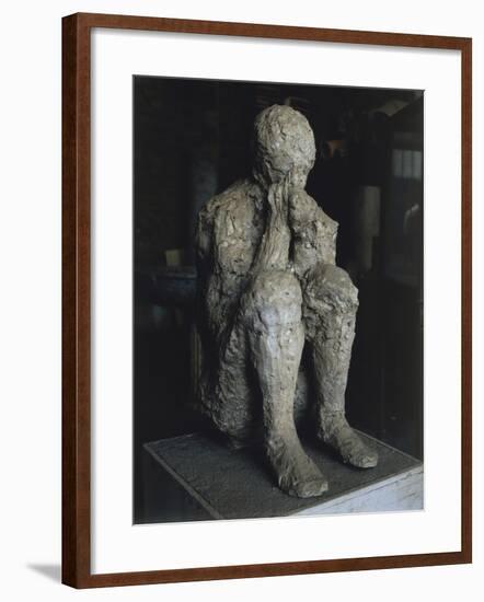 Cast of One of Victims of Eruption of Vesuvius in 79 Ad in Pompeii-null-Framed Giclee Print
