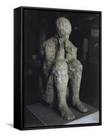 Cast of One of Victims of Eruption of Vesuvius in 79 Ad in Pompeii-null-Framed Stretched Canvas