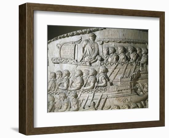 Cast of the Trajan's Column, Detail: Relief of Roman Fleet across the Adriatic Sea-null-Framed Giclee Print