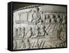 Cast of the Trajan's Column, Detail: Relief of Roman Fleet across the Adriatic Sea-null-Framed Stretched Canvas