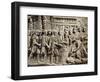 Cast of Trajan's Column, Detail of Sacrifice Scene before Departure to Dacia-null-Framed Giclee Print