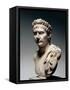 Cast Sculpture of Head of Emperor Trajan-null-Framed Stretched Canvas