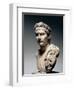 Cast Sculpture of Head of Emperor Trajan-null-Framed Giclee Print