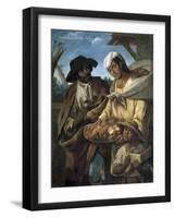 Casta Paintings, Mixed Race Family in Mexico-Miguel Cabrera-Framed Art Print