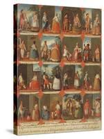 Castas, A View of the Various Peoples of Mexico, Mexican School, 18th Century-Jose Agustin Arrieta-Stretched Canvas