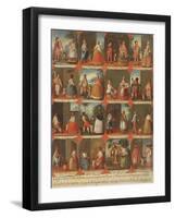 Castas, A View of the Various Peoples of Mexico, Mexican School, 18th Century-Jose Agustin Arrieta-Framed Giclee Print