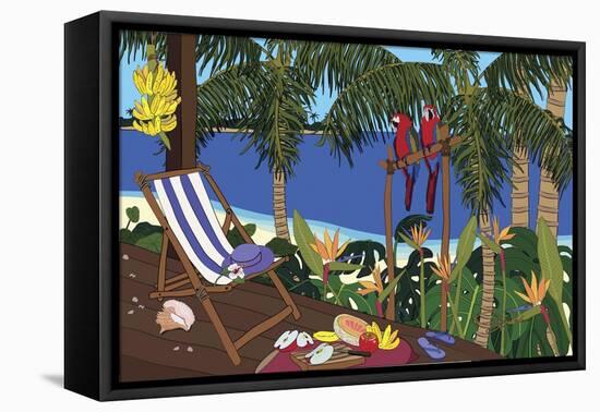 Castaway Paradise-Cindy Wider-Framed Stretched Canvas