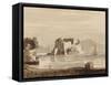Castel Dell'Ovo-Achille Vianelli-Framed Stretched Canvas