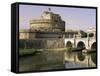 Castel San Angelo and River Tiber, Rome, Lazio, Italy-G Richardson-Framed Stretched Canvas