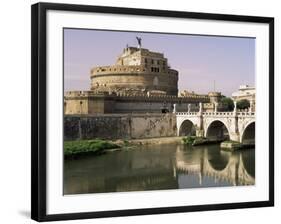 Castel San Angelo and River Tiber, Rome, Lazio, Italy-G Richardson-Framed Photographic Print