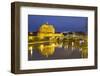 Castel Sant'Angelo and Ponte Sant'Angelo on the River Tiber at Night, Rome, Lazio, Italy-Stuart Black-Framed Photographic Print