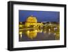 Castel Sant'Angelo and Ponte Sant'Angelo on the River Tiber at Night, Rome, Lazio, Italy-Stuart Black-Framed Photographic Print