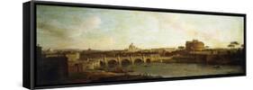 Castel Sant'Angelo and Ponte Sant'Angelo, Rome-Antonio Joli-Framed Stretched Canvas