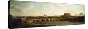 Castel Sant'Angelo and Ponte Sant'Angelo, Rome-Antonio Joli-Stretched Canvas