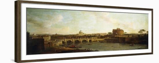 Castel Sant'Angelo and Ponte Sant'Angelo, Rome-Antonio Joli-Framed Giclee Print