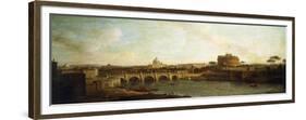 Castel Sant'Angelo and Ponte Sant'Angelo, Rome-Antonio Joli-Framed Giclee Print