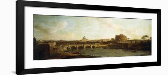 Castel Sant'Angelo and Ponte Sant'Angelo, Rome-Antonio Joli-Framed Giclee Print