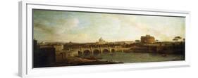 Castel Sant'Angelo and Ponte Sant'Angelo, Rome-Antonio Joli-Framed Giclee Print