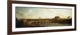 Castel Sant'Angelo and Ponte Sant'Angelo, Rome-Antonio Joli-Framed Giclee Print