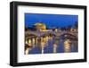 Castel Sant'Angelo and Ponte Vittorio Emanuelle Ii on the River Tiber at Night, Rome, Lazio, Italy-Stuart Black-Framed Photographic Print