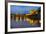 Castel Sant'Angelo and St. Peter's Basilica from the River Tiber at Night, Rome, Lazio, Italy-Stuart Black-Framed Photographic Print