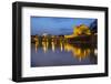 Castel Sant'Angelo and St. Peter's Basilica from the River Tiber at Night, Rome, Lazio, Italy-Stuart Black-Framed Photographic Print