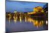Castel Sant'Angelo and St. Peter's Basilica from the River Tiber at Night, Rome, Lazio, Italy-Stuart Black-Mounted Photographic Print