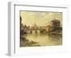 Castel Sant'Angelo and St. Peter's from the Tiber-Antonietta Brandeis-Framed Giclee Print