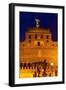 Castel Sant'Angelo and Statues of Ponte Sant'Angelo, UNESCO World Heritage Site, Rome, Lazio, Italy-Nico Tondini-Framed Photographic Print