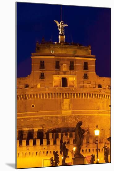 Castel Sant'Angelo and Statues of Ponte Sant'Angelo, UNESCO World Heritage Site, Rome, Lazio, Italy-Nico Tondini-Mounted Photographic Print