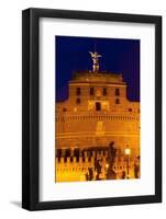 Castel Sant'Angelo and Statues of Ponte Sant'Angelo, UNESCO World Heritage Site, Rome, Lazio, Italy-Nico Tondini-Framed Photographic Print