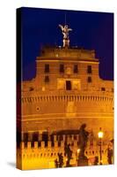 Castel Sant'Angelo and Statues of Ponte Sant'Angelo, UNESCO World Heritage Site, Rome, Lazio, Italy-Nico Tondini-Stretched Canvas