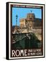 Castel Sant'Angelo, Roma Italy 1-Anna Siena-Framed Stretched Canvas