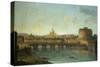 Castel Santangelo and Ponte Santangelo, Rome, with St. Peters and Vatican-Antonio Joli-Stretched Canvas