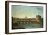 Castel Santangelo and Ponte Santangelo, Rome, with St. Peters and Vatican-Antonio Joli-Framed Giclee Print