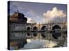 Castel St. Angelo, Rome, Lazio, Italy-Adam Woolfitt-Stretched Canvas