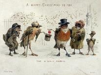 The Kindly Robin, Victorian Christmas Card-Castell Brothers-Stretched Canvas