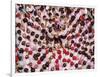 Castell human tower in front of the City Hall during the Festa Major Festival-Karol Kozlowski-Framed Photographic Print